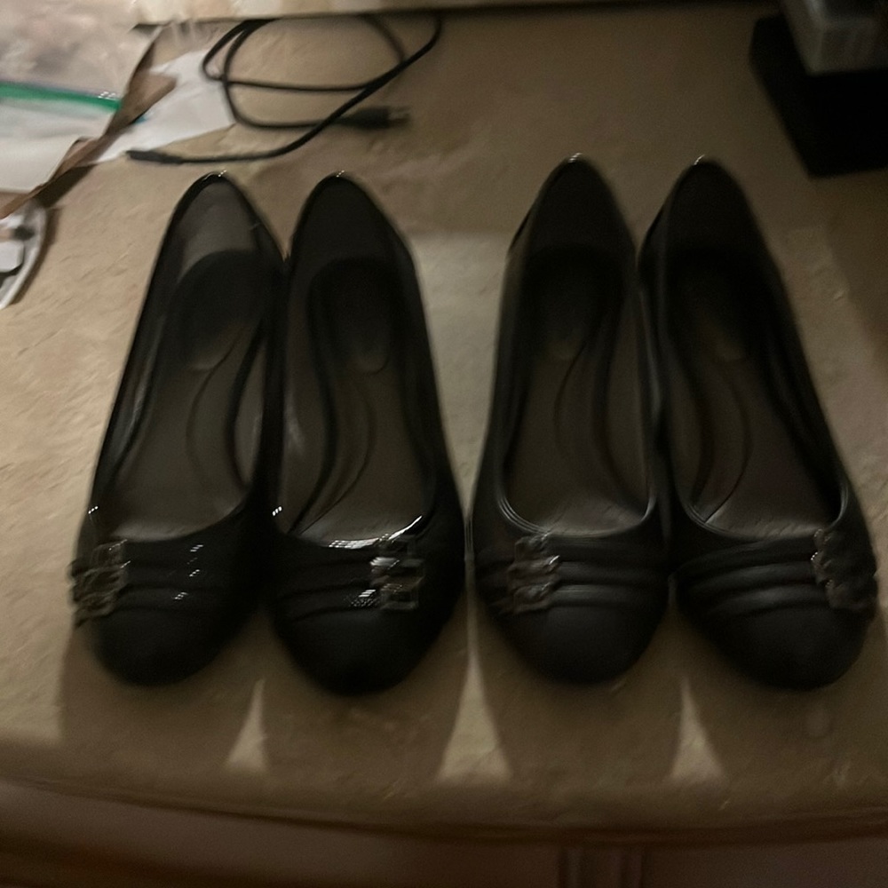 Life Stride Black Pair and Grey Pair of shoes